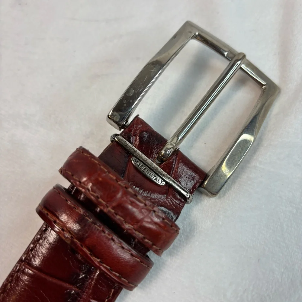 VERA PELLE  Real Italian Leather Men's Belt Tan 41